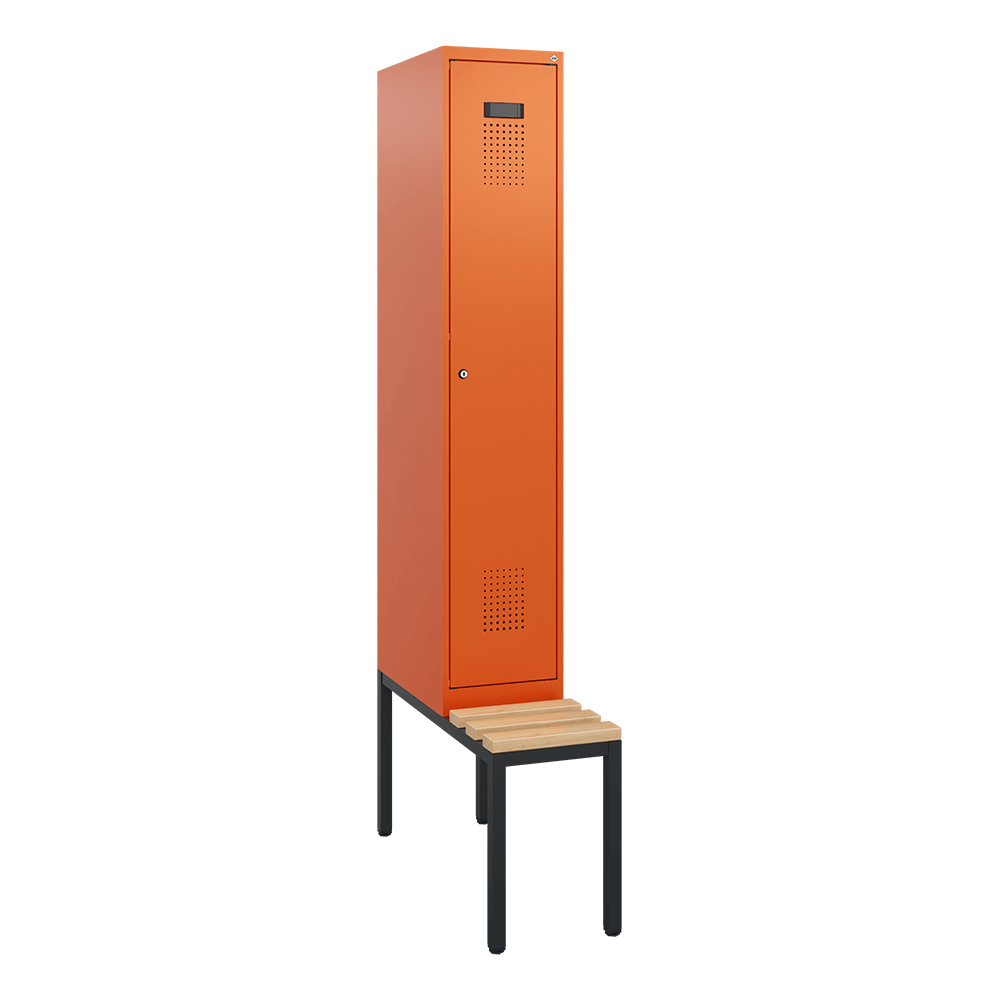 C+P Armoire vestiaire pour écoles, série Evolo PLUS, banc